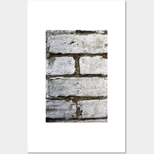 white brick wall Posters and Art